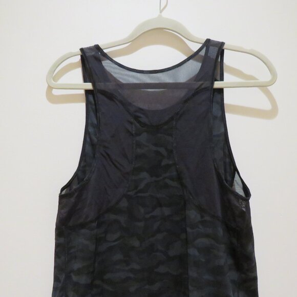 LULULEMON Sculpt Tank II Top in Sequoia Camo Print Deep Coal Black Workout Gym - Picture 11 of 14
